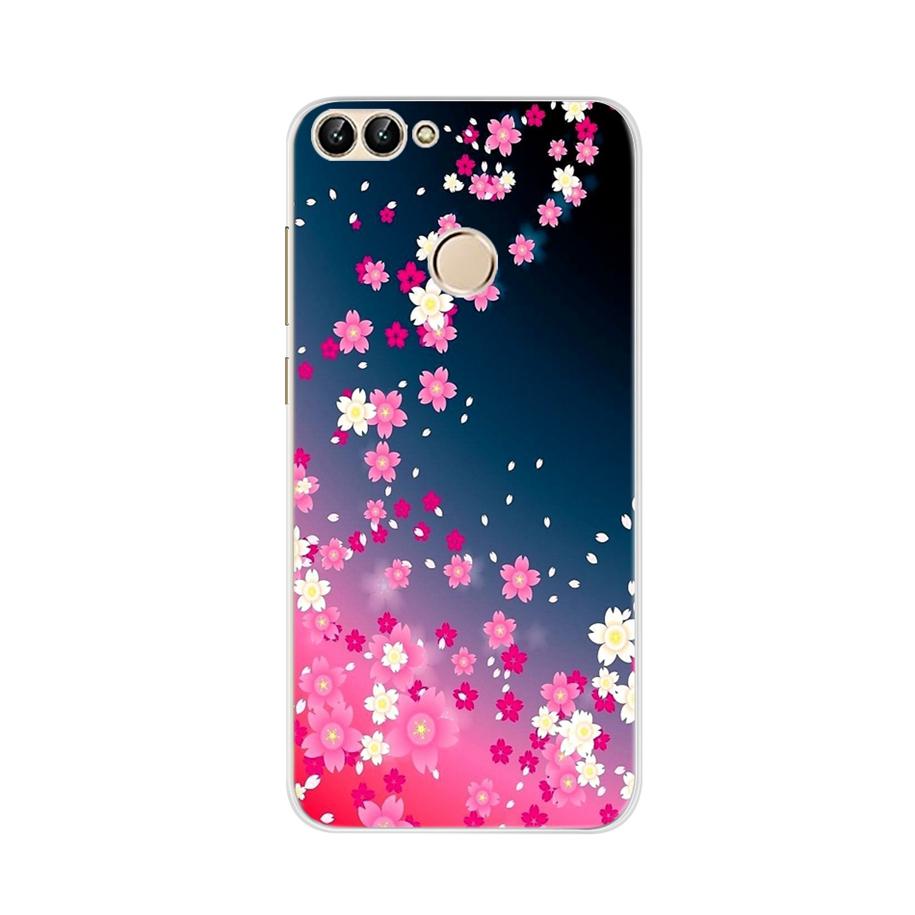 For Huawei P Smart Case TPU Soft Silicon Lavender Flower Back Cover Phone Case For Huawei P Smart 2018 FIG-LX1 PSmart Case 5.65"