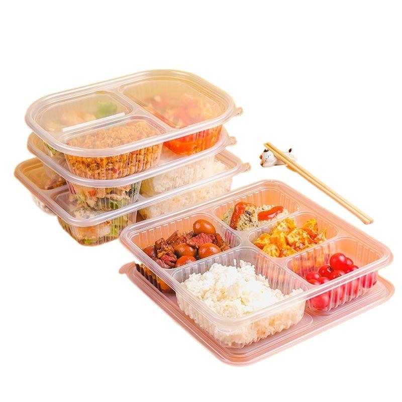 Disposable Multi-Compartment Lunch Box, Bento-Style Food-Grade Tray