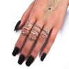European & American 8-Shape Love Bow Ring Set - 9 Pieces
