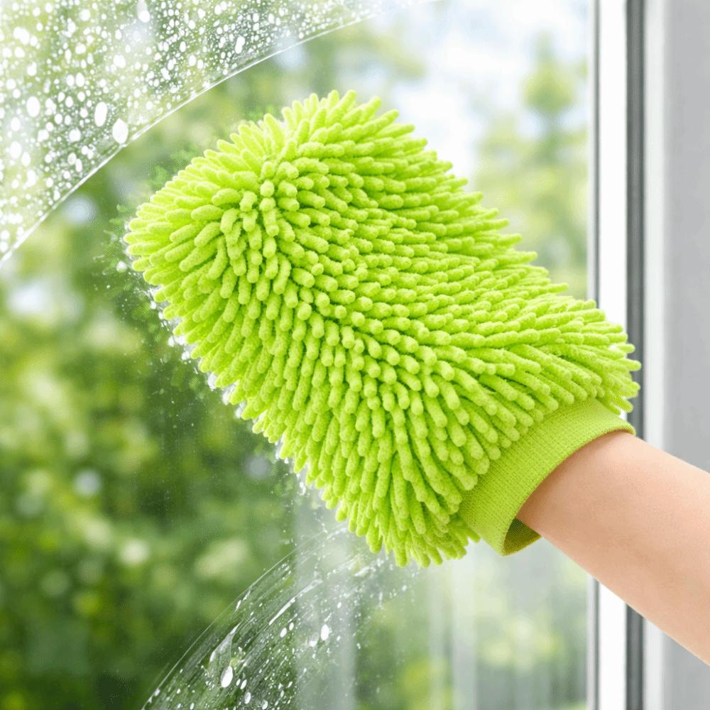 2 pieces Double-sided Car Wash Glove Elastic Washing Gloves Soft Cleaning Mitts  Auto Cleaning