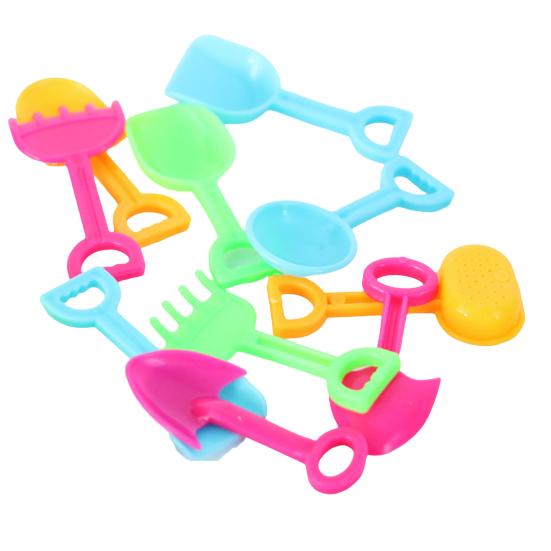 

10Pcs 1/12 Durable Realistic Decoration Clear Texture Dollhouse Shove Rake Sand Digging Tool Micro Landscape Supply Beach Shovel Toys
