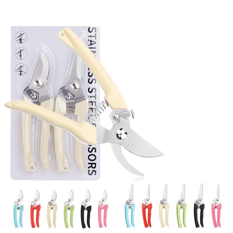 2Pcs Pruning Shears Stainless Steel Garden Shears Handheld Gardening Scissors