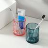 Nordic Geometric Transparent Wash Cup with Toothbrush Holder