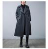 Plus Size Women Cargo Windbreaker Spring Autumn Mid Long Sleeve Trench Coat Female Oversized Loose Casual Overcoat