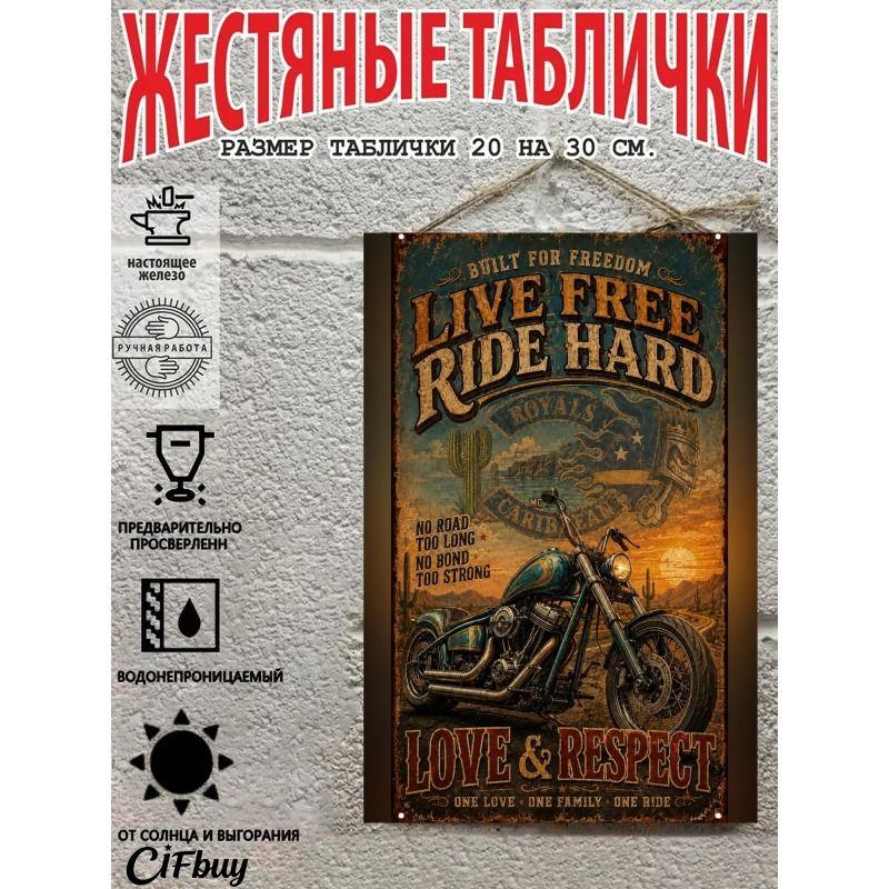 Vintage Metal Poster Motorcycle Decor 20x30 Cm