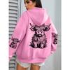 Komfort Tierprint Damen Kapuzenpullover Mode Locker Kapuzenpullover Sweatshirts Damen