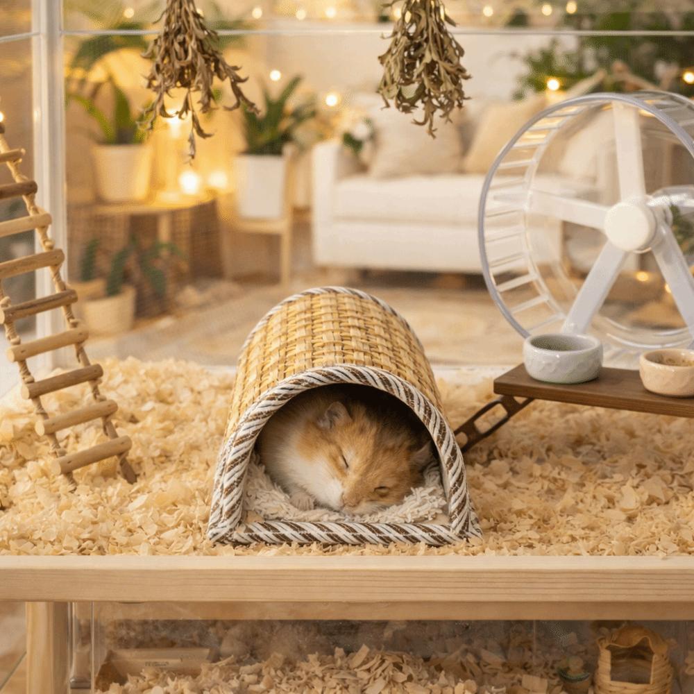 Scratch Resistant Hamster Cool Nest Breathable Hamster Rest Shelter Guinea Pig Tunnel  Small Pet