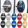 Dla VOLKSWAGEN VW 4 szt. Aluminiowe Nakładki na Zamki Drzwi Samochodowe Naklejki Ochronne dla Volkswagen Passat Touareg Tiguan Golf Bora Jetta