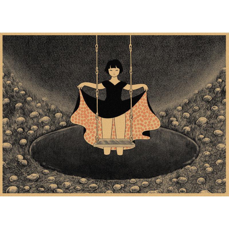 Retro Japanese Girl Poster by Akino Kondo - Free Shipping
