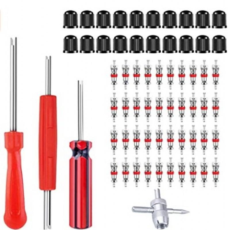 Electric Car Tire Valve Core Wrench Set: Four-in-One Repair & Installation Tool