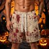 Men's Loose Fit Halloween Themed Athletic Shorts with Multiple Pockets Adjustable Drawstring Waistband Comfortable Sport Shorts