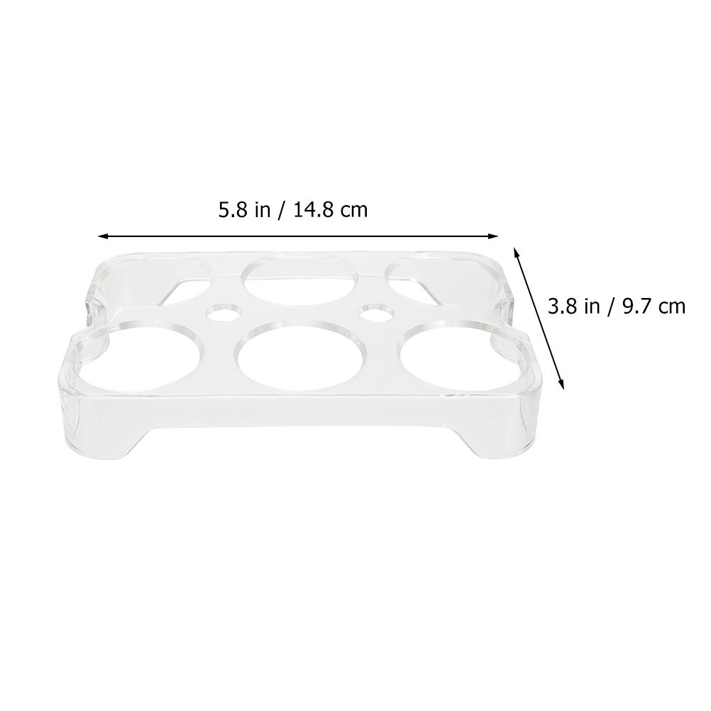 2pcs Egg Storage Box 6 Slots Premium Plastic Reusable Refrigerator Egg Holder Transparent Container Kitchen Fridge Tray