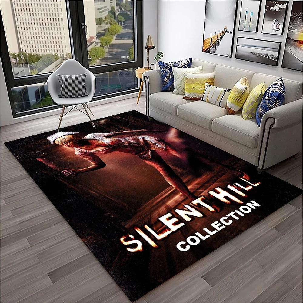 3D Silent Hill Horror Movie Game Carpet Rug for Home Living Room Bedroom Sofa Playroom Doormat Decor,Area Rug Non-slip Floor Mat