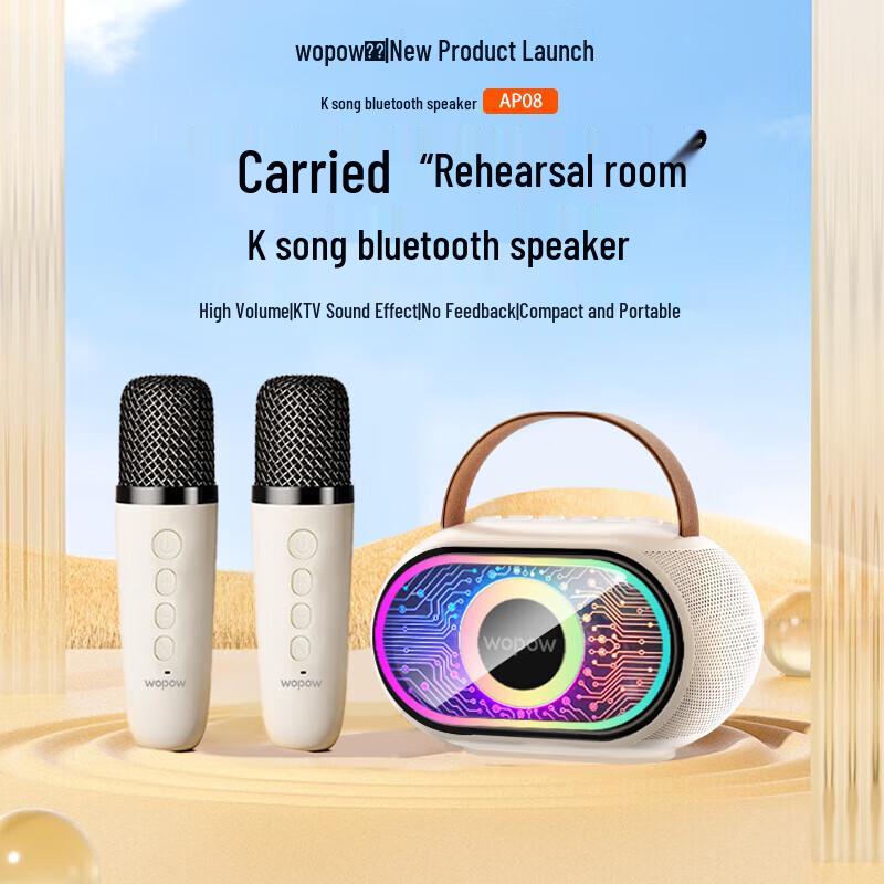 

WOPOW AP08 Wireless Bluetooth Speaker with Dual Microphones