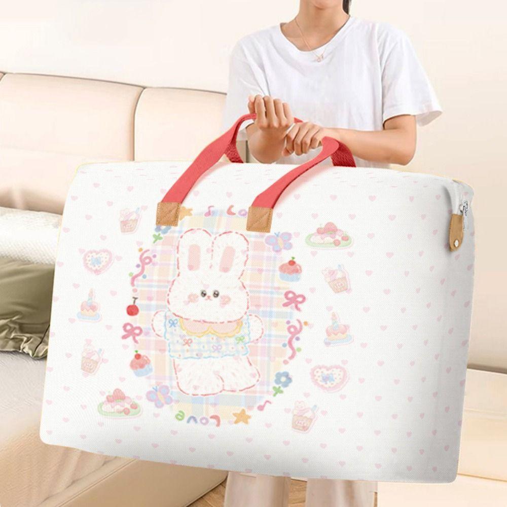 Non-woven Fabric Children Quilt Finishing Bag Cartoon Luggage Storage Bag Clothes Organizer  Closet