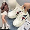 Spring and Summer New Leather Sneakers Platform Casual Dad Shoes Forrest Gump Shoes
