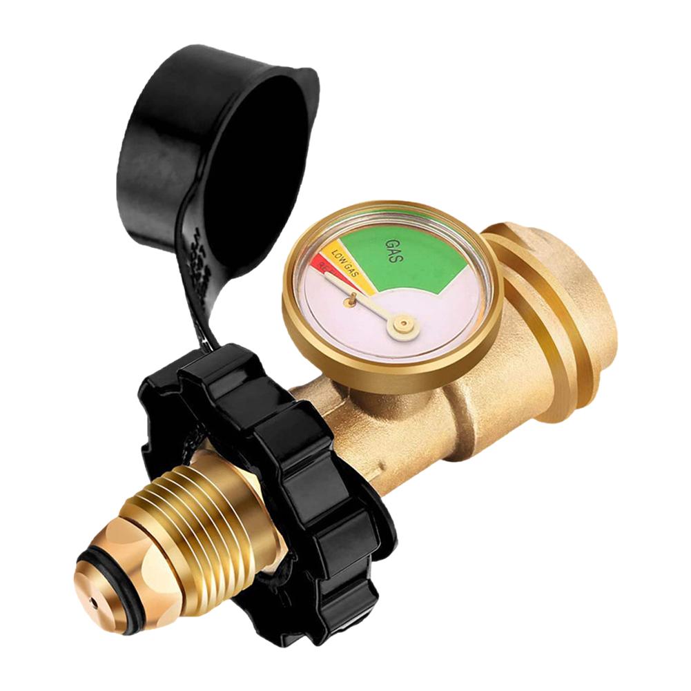 Brass Propane Tank Gauge Adapter Propane Level Indicator Propane Tank Gauge Level Indicator for Cylinder BBQ Gas Grill RV Camper