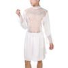 Sissy Lingerie Babydolls Men'S Wedding Dress Cosplay Bridal Uniform Long Sleeve Embroidered Lace Show Dress Gay Nightclub Outfit