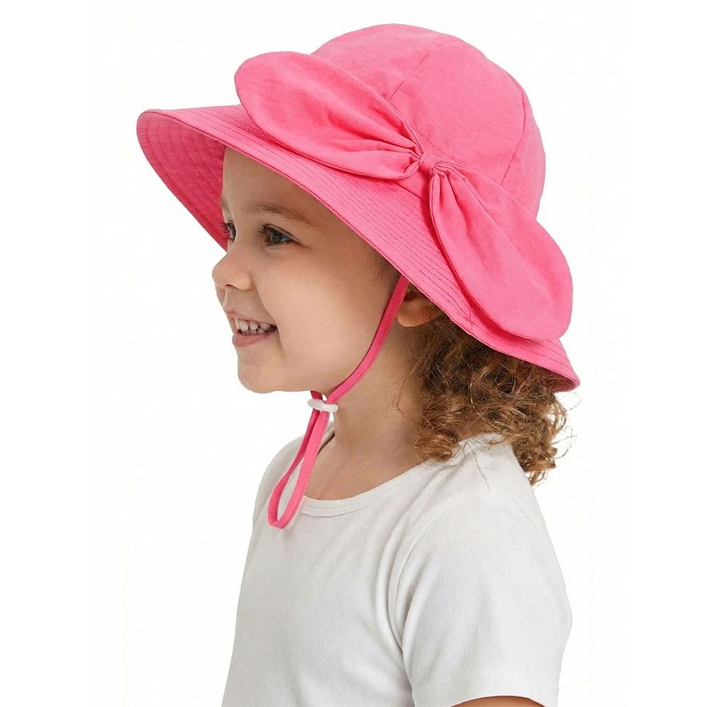 New Panama Summer Big Brim Bowknot Baby Sun Hat for Girls Beach Sun Cap Autumn Kids Fisherman's Cap Outdoor Baby Bucket Hat