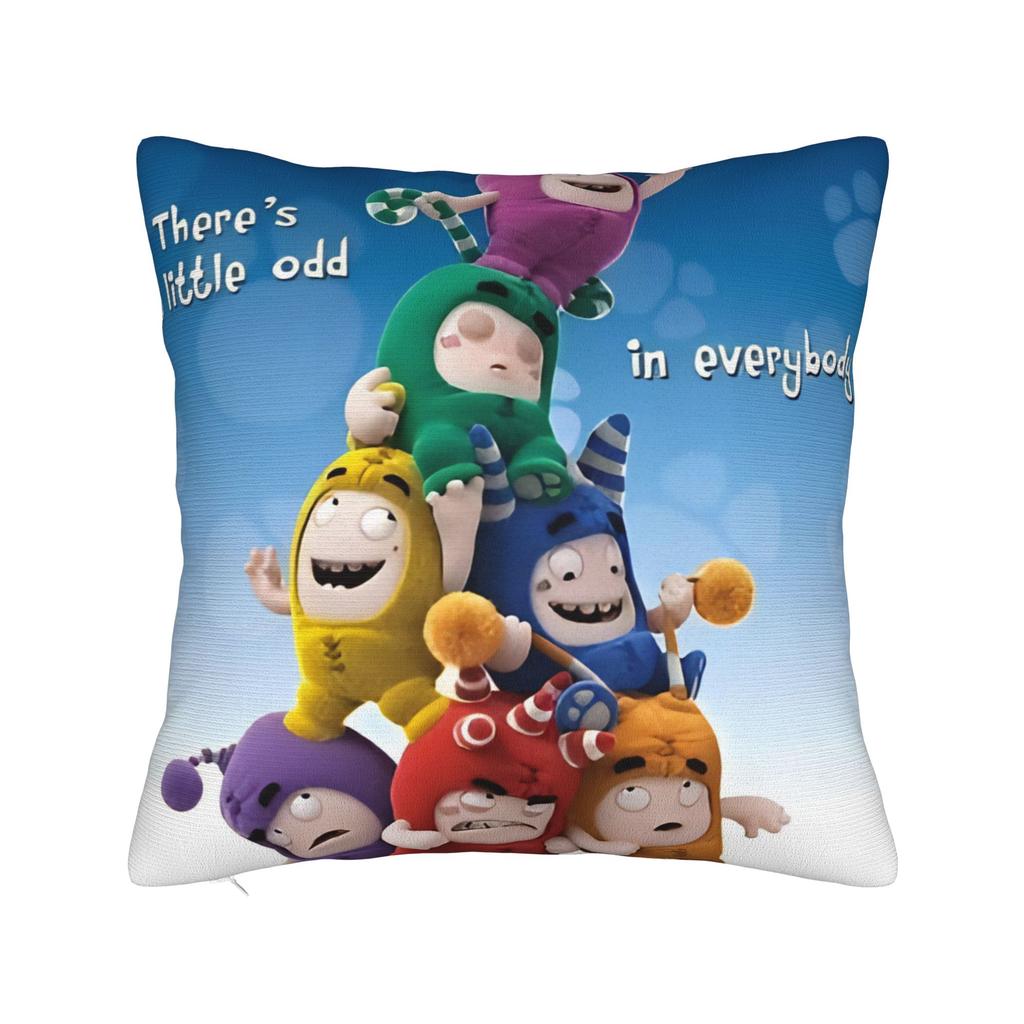 O-Oddbods Pillowcase Merch Printed Cushion Cover Decorations Throw Pillow Case Cover Home Multiple Sizes