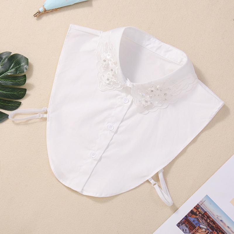 

Поддельный воротник Женский поддельный воротник Универсальный поддельный воротник из органзы Весенний и осенний свитер Декоративный воротник Большой размер Поддельный воротник рубашки