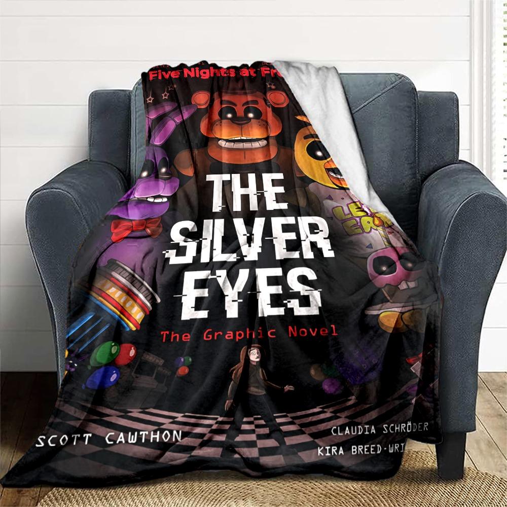 Silver Eyes Graphic Novel Flannel Blanket Super Soft Warm Cozy Blanket for Sofa Bed Office Travel All‑Season Home Decor Gift