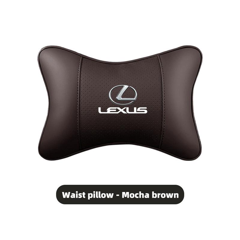Car Leather Headrest Seat Waist Cushion Lumbar Pillow For Lexus F-SPORT ES RX NX LS UX LM LX GX LC RZ IS CT GS RC HS SC TX LBX