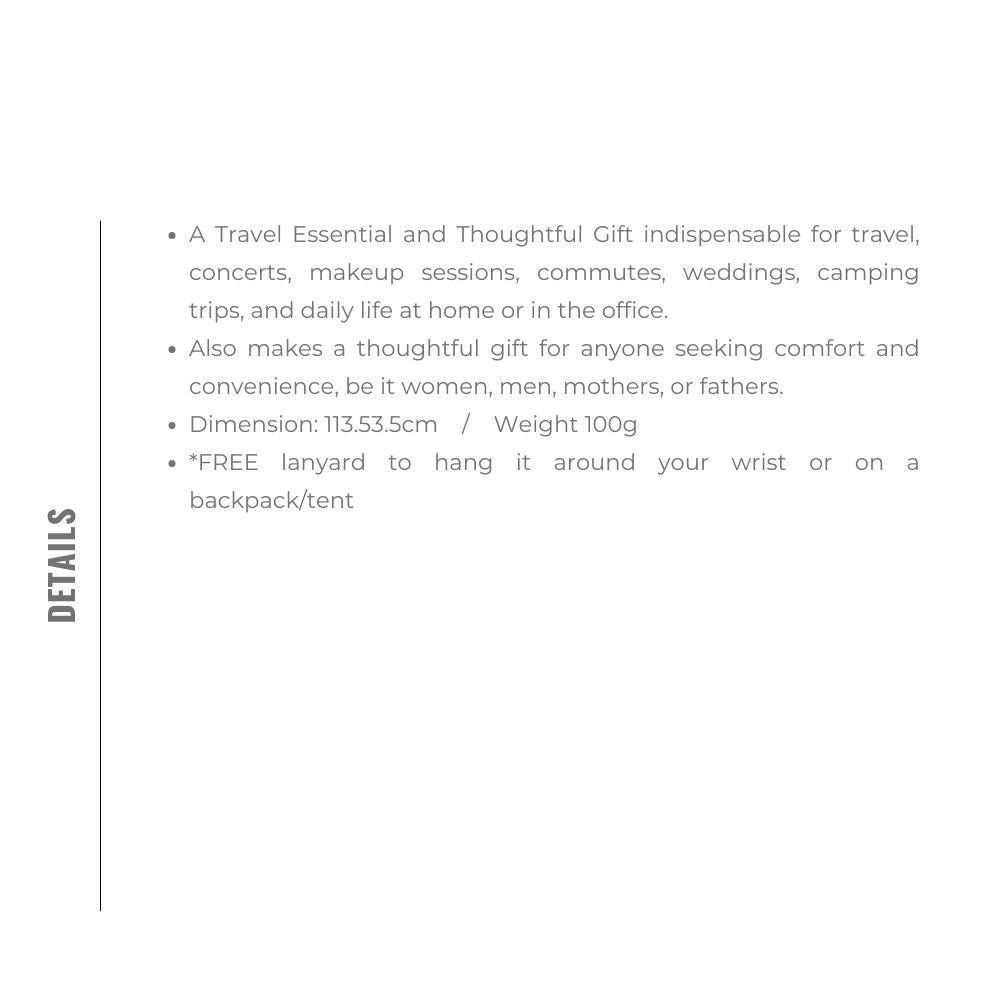 Homlly 5 in 1 Portable Handheld Pocket Fan with Power Bank, Flash Light, Mirror & Mobile Phone Holder X3PCS