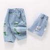 Kinder Sommer Shorts für Oberbekleidung Jeans für Herrenmode Zerrissene Midilänge Hosen Neue Kinderhosen