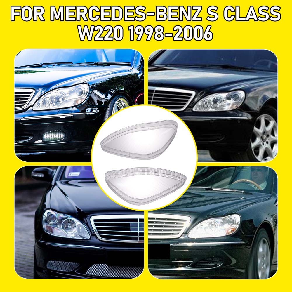 1/2PCS Car Headlight Car Cover, For Mercedes-Benz W220 1998-2006 S-Class Headlight Shell Mercedes-Benz S600 S500 S350 Lampshade