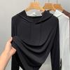 Hooded Black Sweatshirt Modal Base Blouse for Women In Autumn and Winter Latest Comfortable Fit Short Everyday Jacket