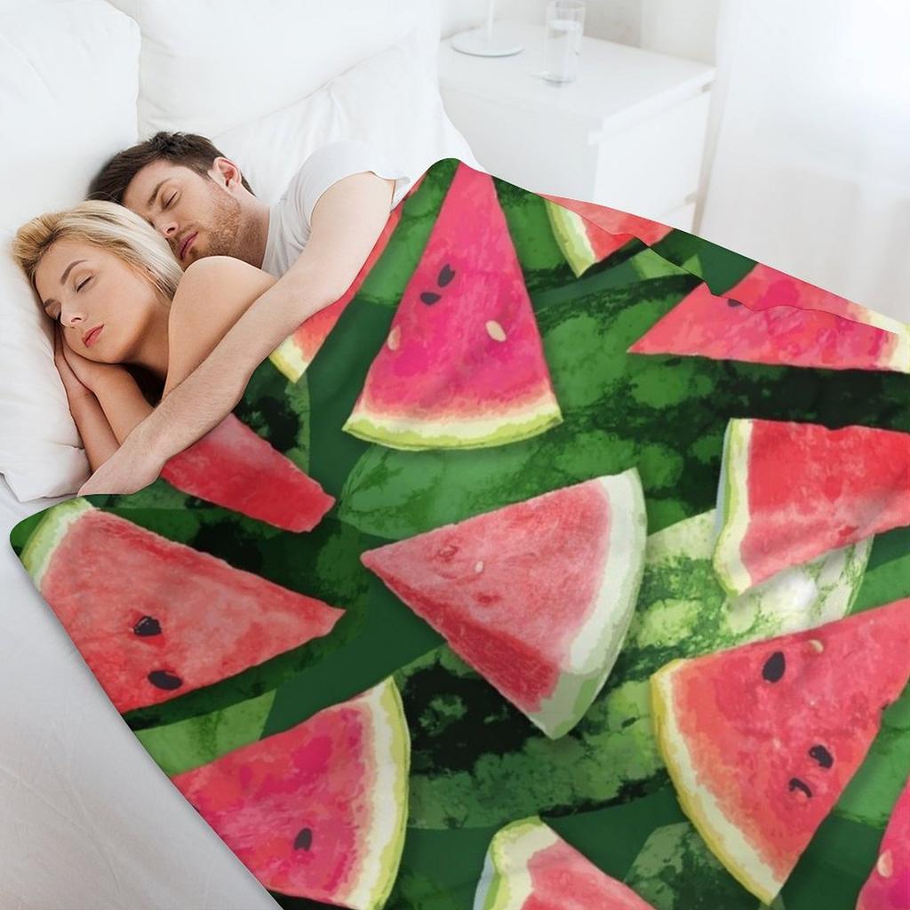 Watermelon Pattern Creation Throw Blanket valentine gift ideas heavy to sleep Luxury Throw Soft Plaid Blankets