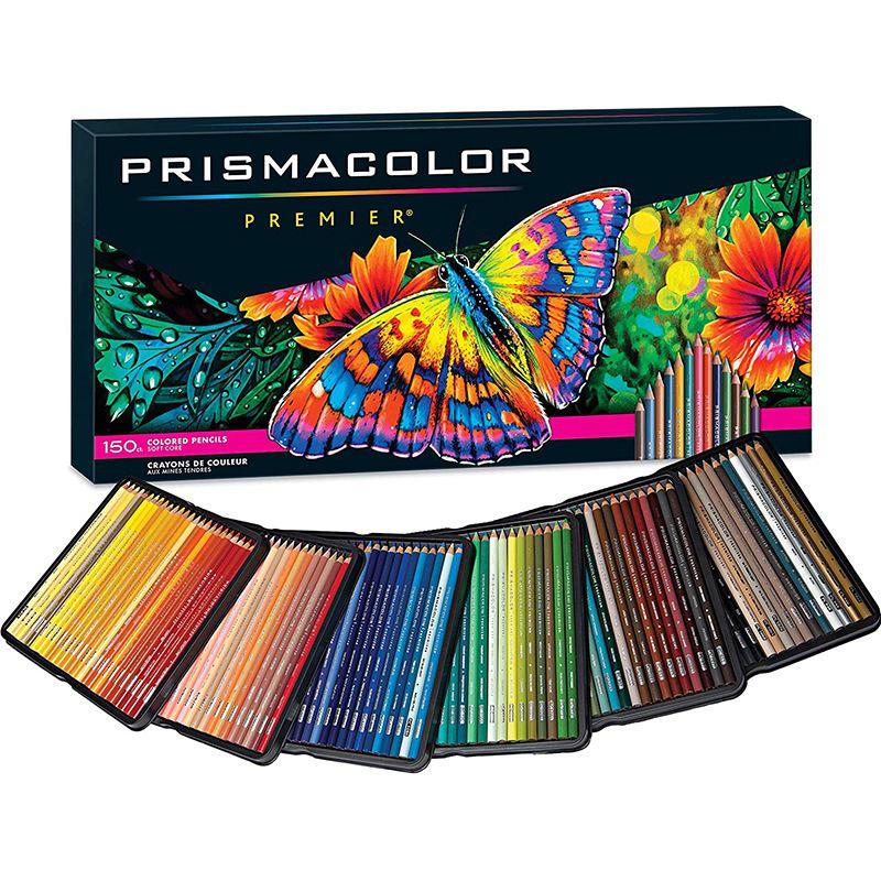 San Fu Prismacolor 150-Farben Ölbasierte Buntstifte für Kunststudenten, Dicke Mine und Leuchtende Farben