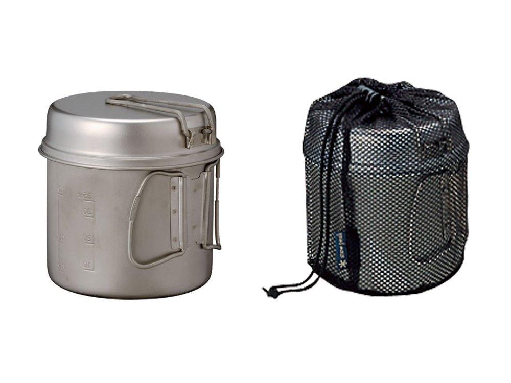 Snow Peak Titanium Cooker Lightweight Deep Trek 1400ml with Storage Case Climbing Disaster Prevention SCS-009T