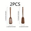 2PCS Wooden Japanese Spatula Cookware Non-Stick Cooking Spoon High Temperature Resistant Household Spatula Baking Set