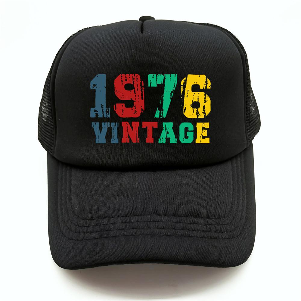 

Сделано в 1976 году. Кепка дальнобойщика, унисекс, подарок на день рождения, шляпа папы, бейсболка, унисекс, уличные кепки с сеткой и сеткой.