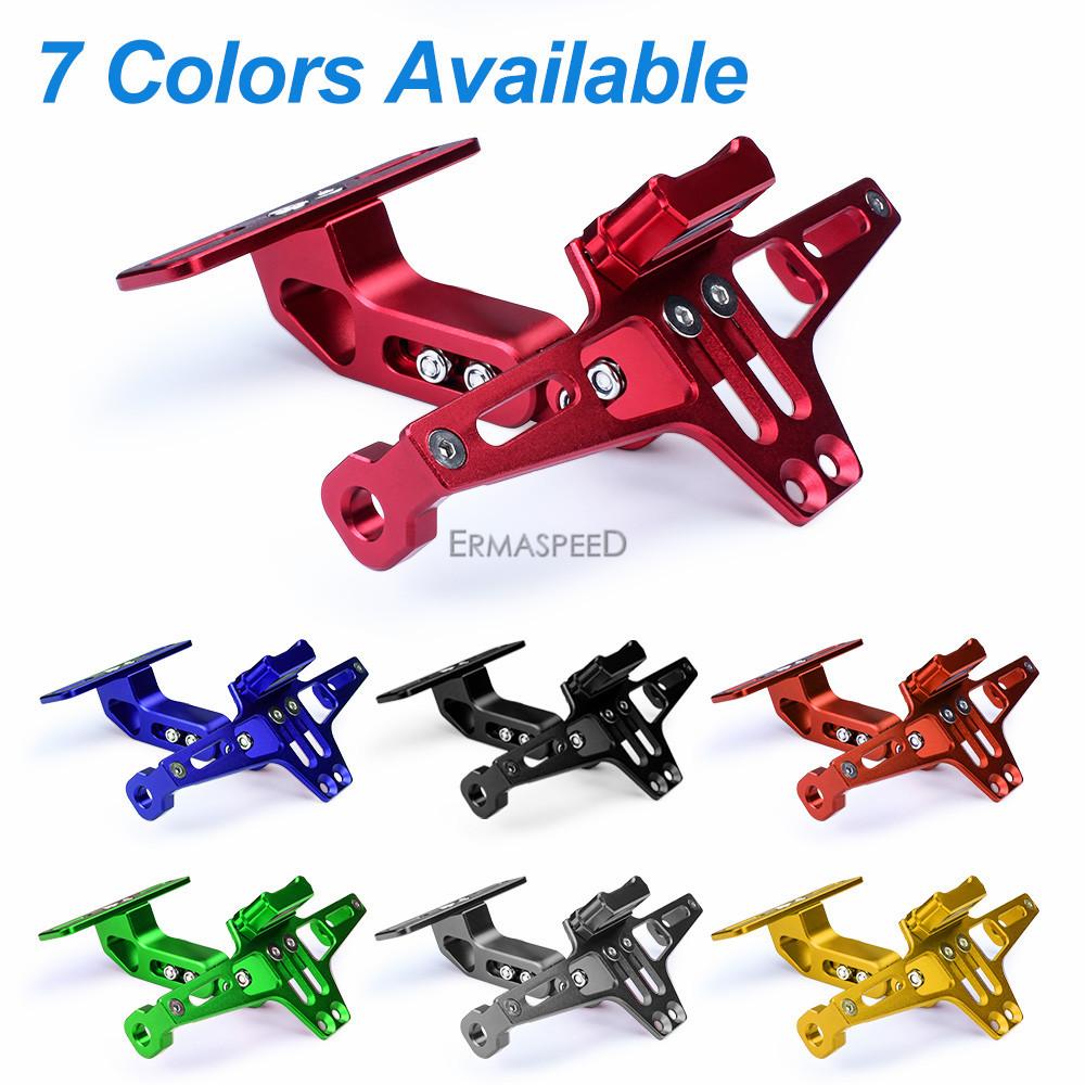 Universal Motorcycle License Plate Bracket Fender Eliminator Kit With Led Light For Motorbike Z750 Z900 Z1000 ER6N ZX6R