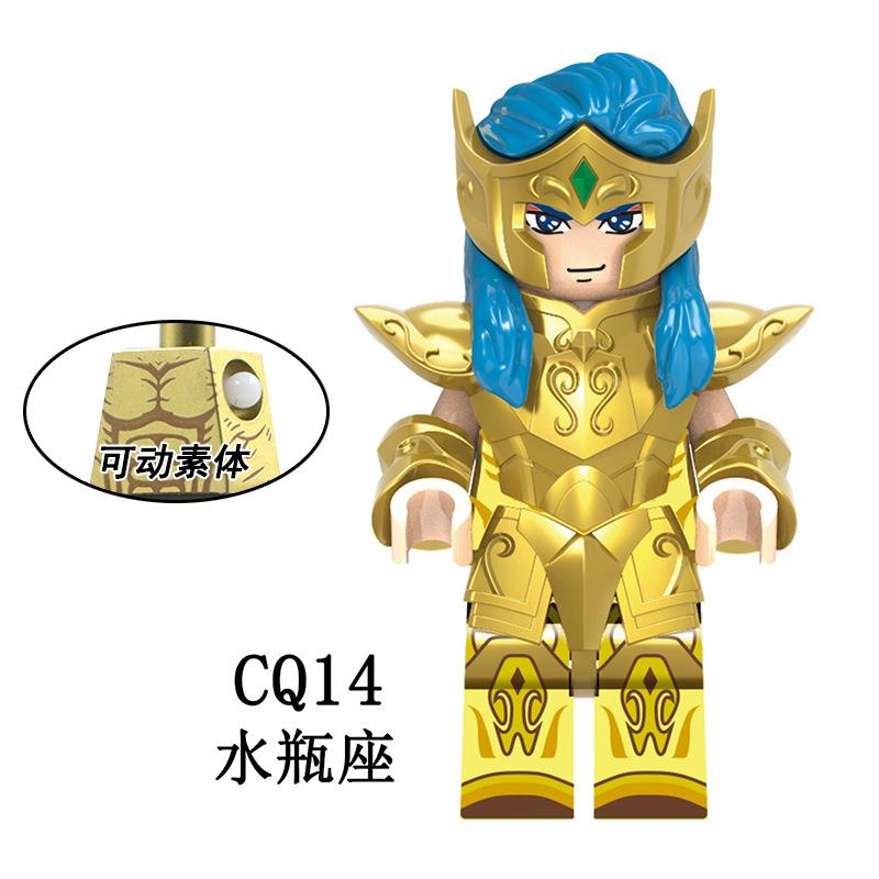 Saintes Dorés 12 Constellations Figurines Jouets à Assembler Creeper pour Enfants Jouets Éducatifs Jouets pour garçons et filles comme cadeaux d'anniversaire