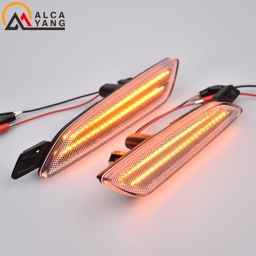 LED Amber Fender Side Marker Turn Signal Lights For US Version Porsche Cayenne 958 2015 2016 2017 2018 2019