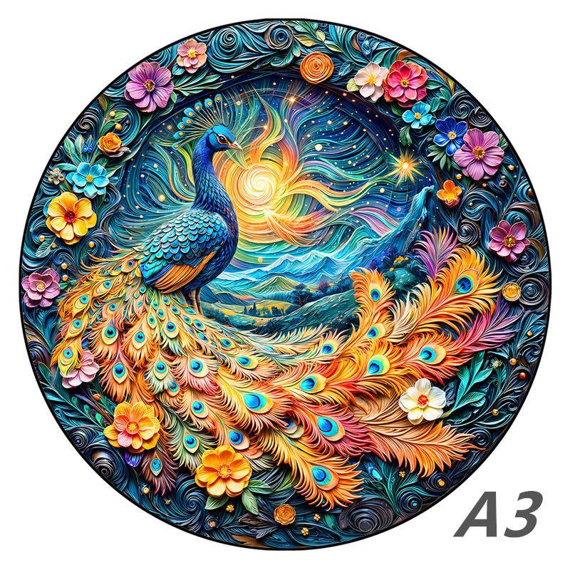 3D Ruhiger Frühlingstag Holzpuzzle Tier Spielzeug Ideal für Erwachsene Kinder Blume Geburtstagsgeschenk Holzpuzzle Montessori Spiele