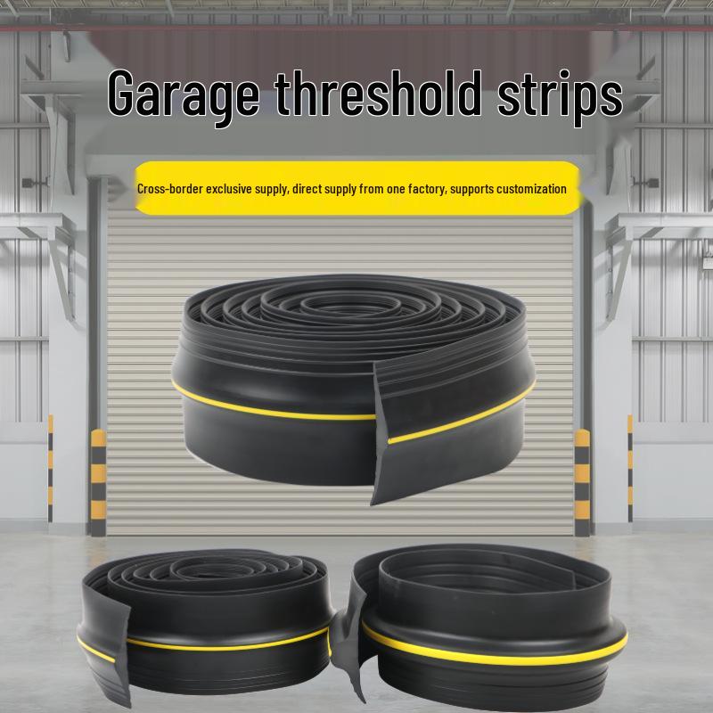 Rubber Door Threshold Seal Strip: Waterproof, Dustproof, Shock-Absorbing Gap Filler for Garage Floors