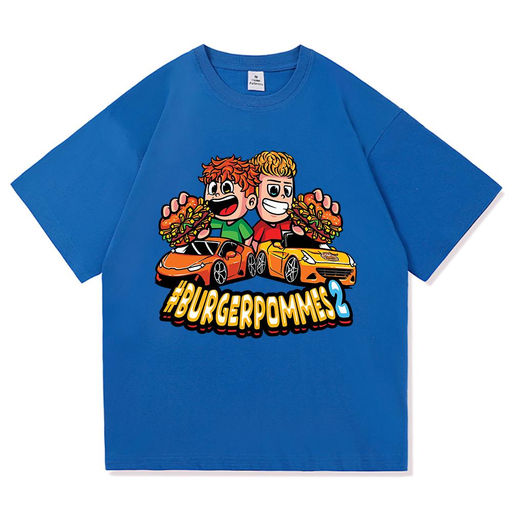Burgerpommes 2 Tričko Móda Muži Harajuku Estetické Roztomilé Icrimax Tričko Unisex Vysoce Kvalitní Kreslené Ležérní Bavlněná Trička