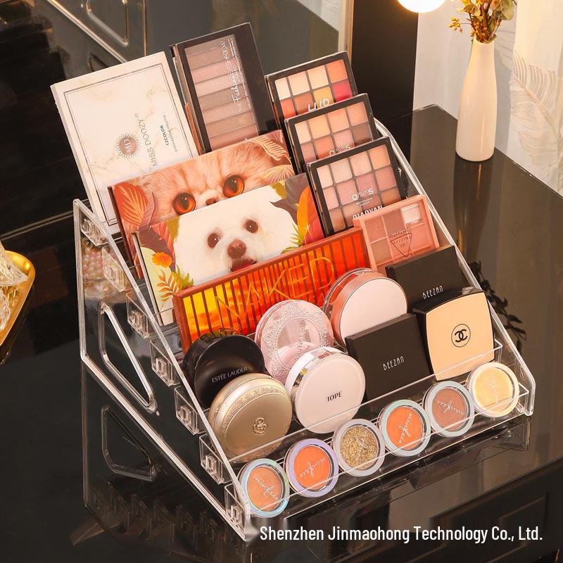 Clear Makeup Organizer: Eyeshadow, Lipstick, Skincare & Nail Art Storage Display