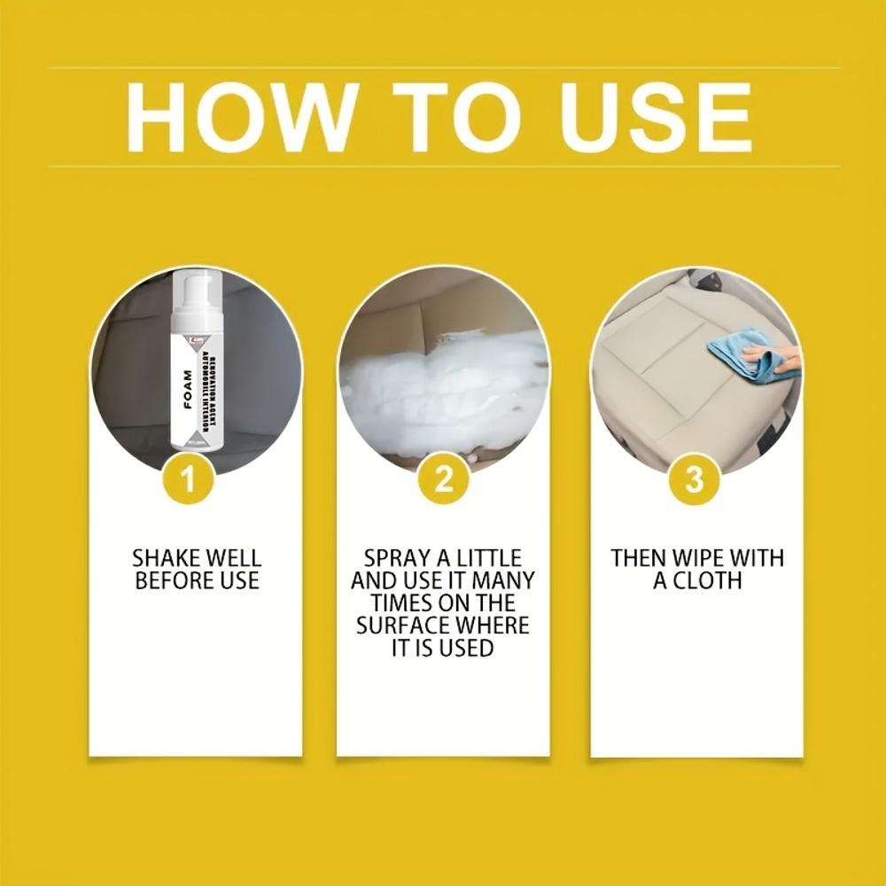 200ml Multi-Purpose Foam Cleaner & Rust Remover Spray - Powerful Stain and Dirt Remover for RVs, Car Interiors, Home Kitchens, S