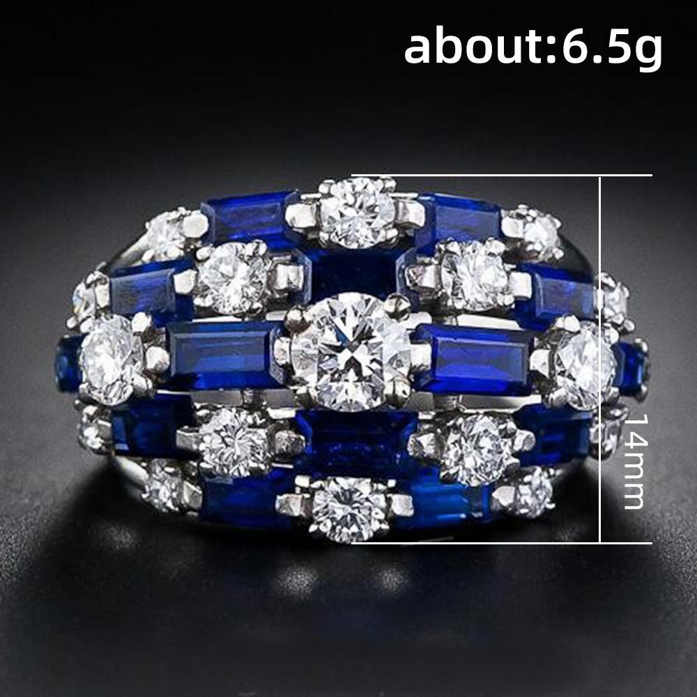 Jewelry, Creative Color Treasure Series Full of Zircon Rings, New Rings In Europe and America