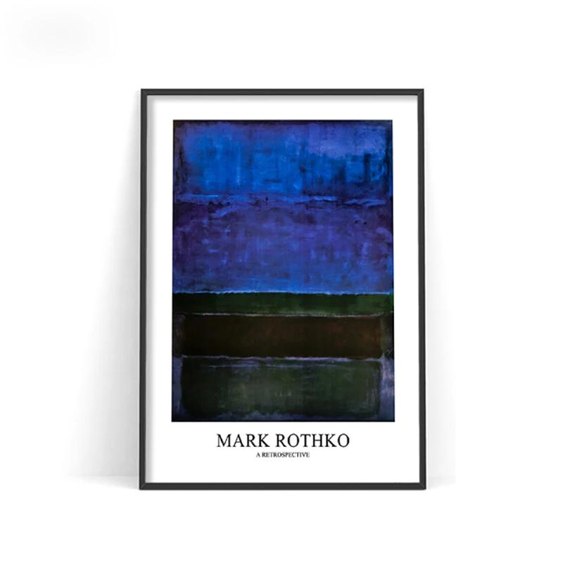 Famous Mark Rothko Abstract Watercolor Canvas Painting Poster and Print Wall Art Picture for Living Room Cuadros Home Decoration