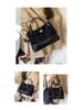 Vintage Suede Tote with Diamond Chain - Large Capacity, Small Fragrance Style, Frosted Finish