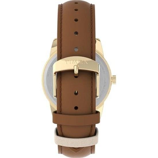 TIMEX Mens Womens Easy Reader Color Pop Gold x Brown TW2R62700 Watch