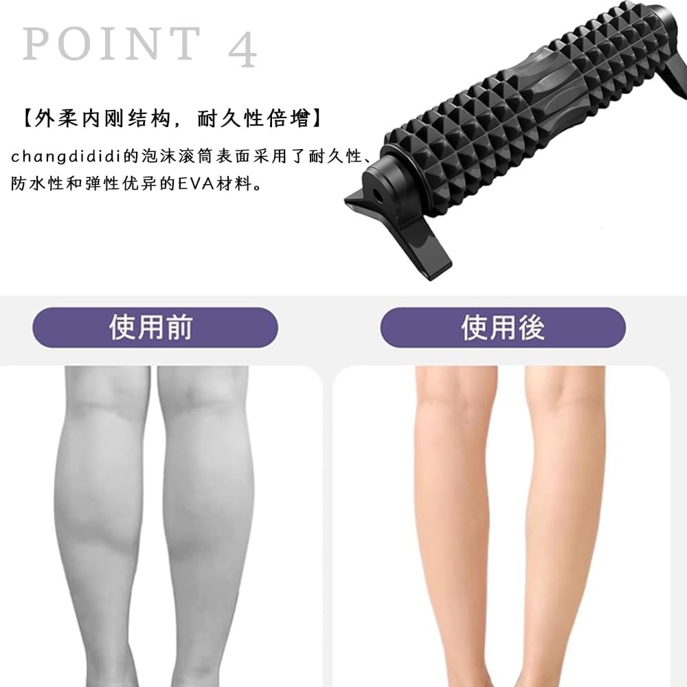 New for 2025: Detachable Triangular Stand Foam Roller for Myofascial Release [Patent-Pending, Non-Slip Fixed Stand], Beginner-Friendly Stretching Pole