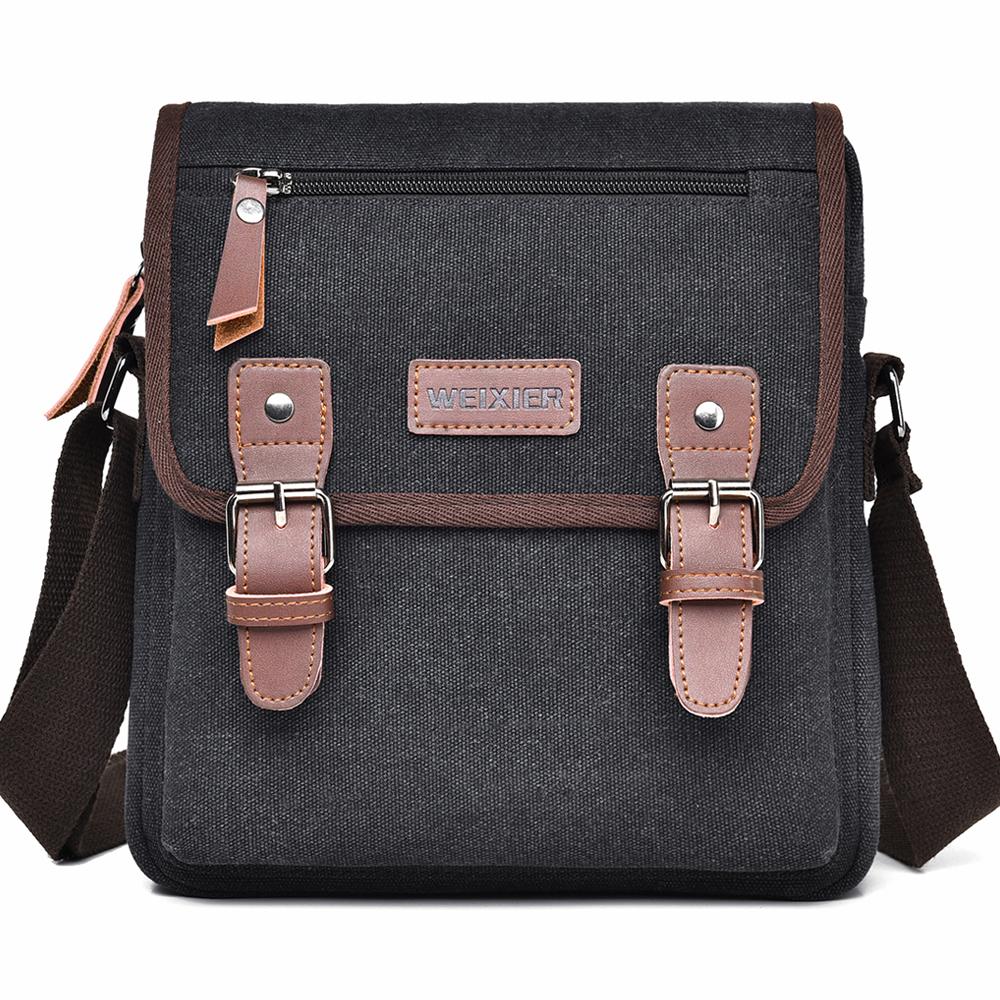 

Men s Messenger Bag Canvas Crossbody Shoulder Bag Briefcase Satchel Travel Bag KTB чорний